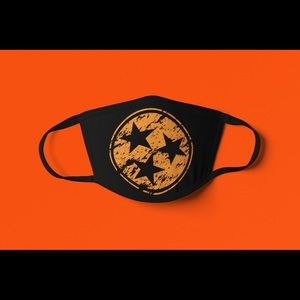 Distressed tri-star face mask